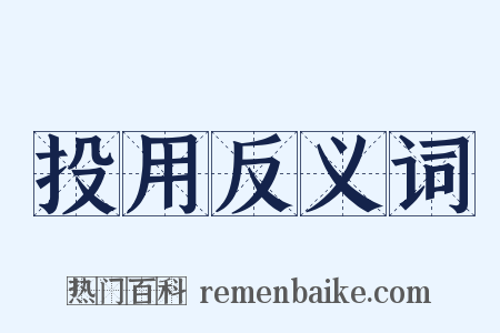 投用反义词是什么意思的图片